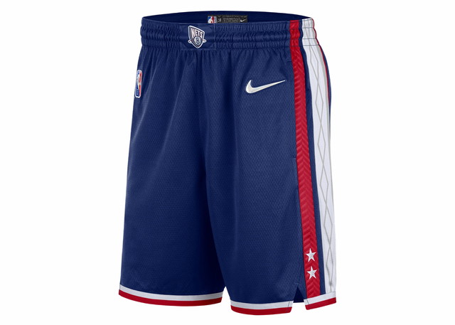 Rövidnadrág Nike NBA Brooklyn Nets City Edition 75th Anniversary Swingman Shorts Game Royal/Gym Red/White Sötétkék | DB4126-492