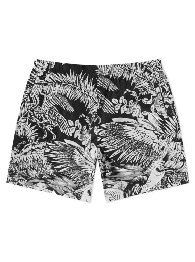 Fürdőruha Palm Angels Jungle Parrots Swim Short Fekete | PMFA005S22FAB0011001