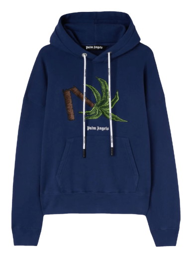 Sweatshirt Palm Angels Broken Palm Hoodie Sötétkék | PMBB058S22FLE0174655