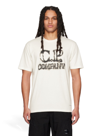 Póló C.P. Company Blurry T-Shirt Fehér | 14CMTS348A-005431G