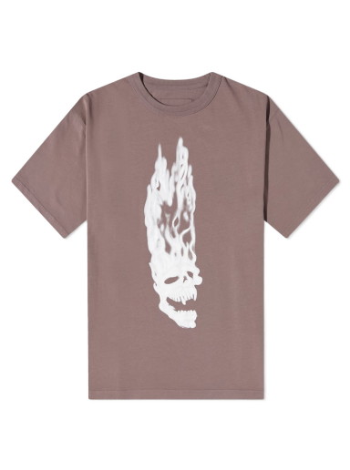 Póló HERON PRESTON Flaming Skull Tee Szürke | HMAA032F22JER0010901