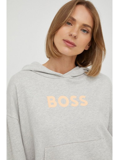 Sweatshirt BOSS Cotton-Terry Relaxed-Fit Hoodie Szürke | 50472199