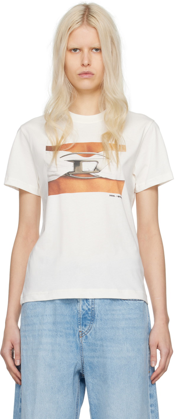 Póló Diesel T-Regs-N3 T-Shirt  "Off-White" Fehér | A12178 0HERA