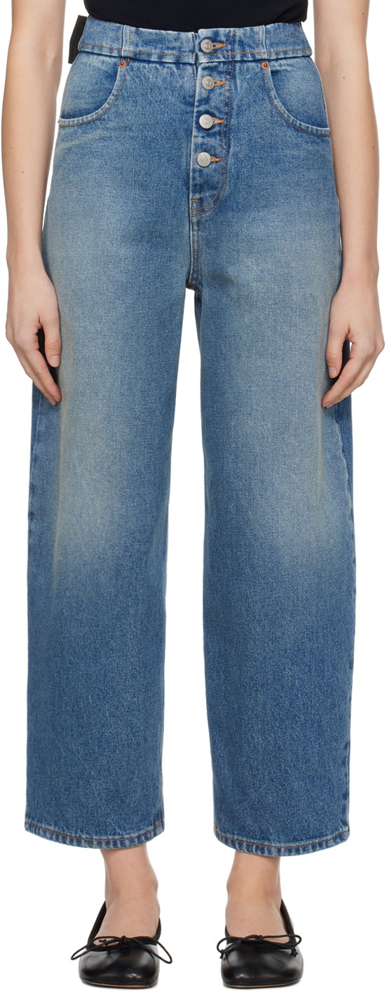 Farmer Maison Margiela MM6 Straight-Leg Jeans Sötétkék | S52LA0226 S30589