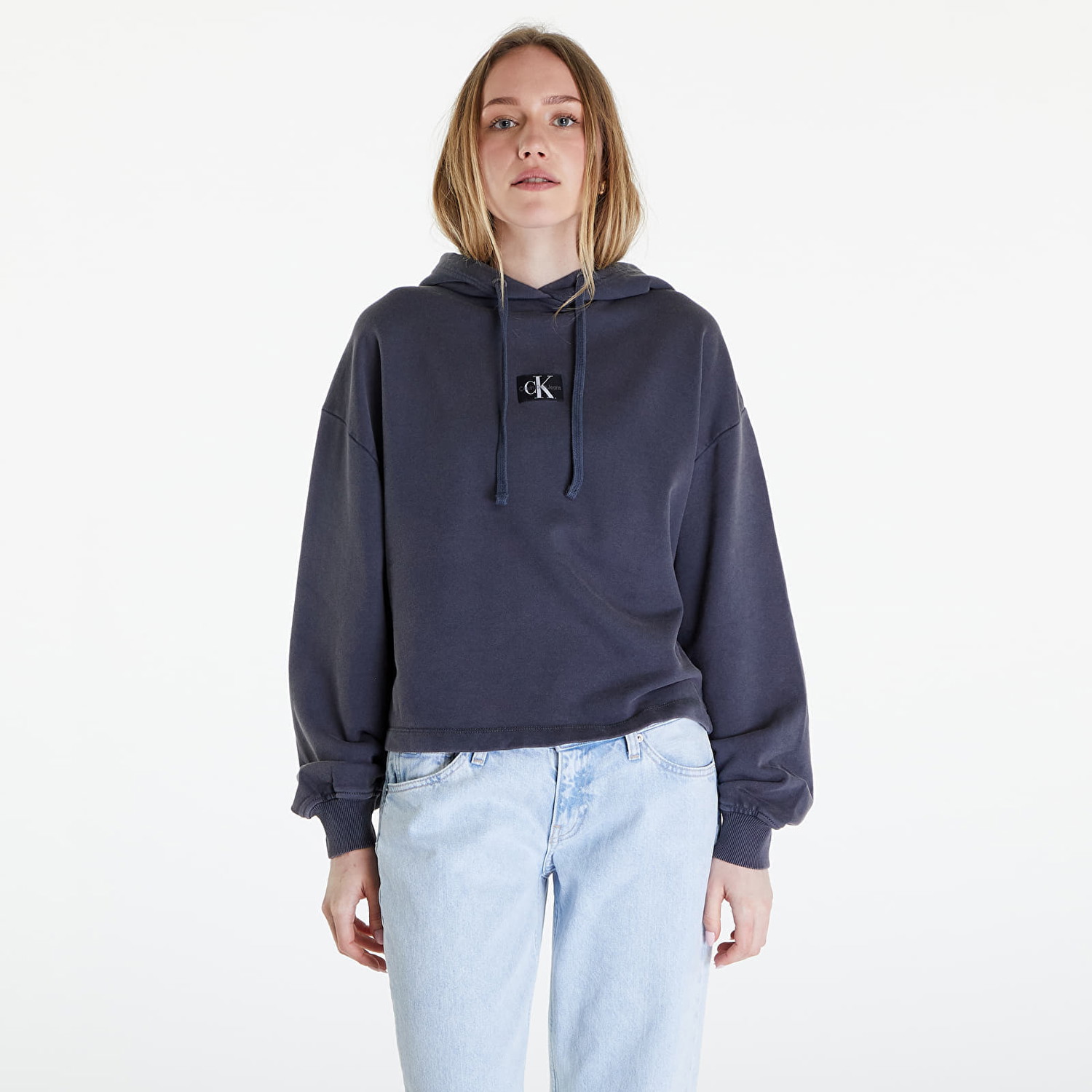 Sweatshirt CALVIN KLEIN Jeans Washed Woven Label Hoodie Szürke | J20J223082 PT2, 0