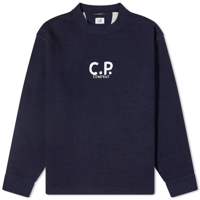 Sweatshirt C.P. Company Indigo Fleece Sweatshirt Sötétkék | CMSS183A-110055W-D08