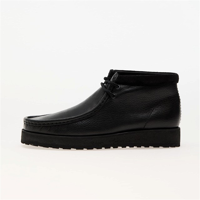 Sneakerek és cipők Clarks Wallabee Scout Black Leather Fekete | 26177753
