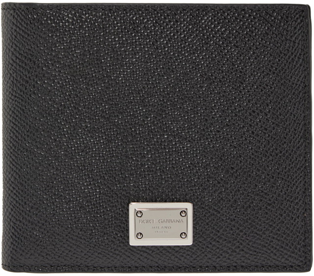 Pénztárca Dolce & Gabbana Black Logo Tag Wallet Fekete | BP1321AG219