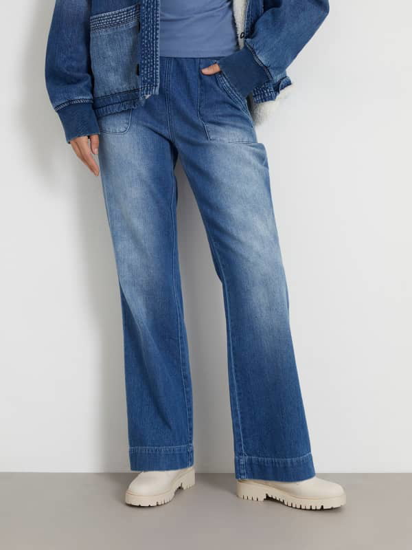 High Rise Wide Leg Denim Pant