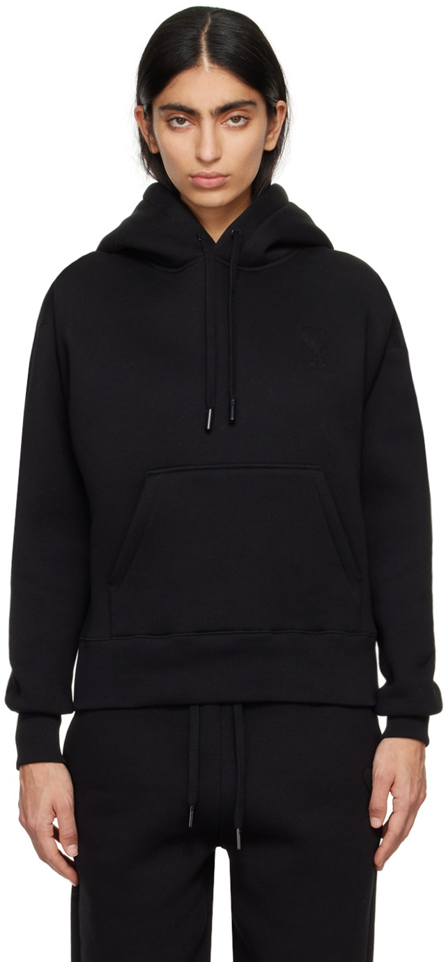 Sweatshirt AMI De Cœur Hoodie Fekete | USW225.749