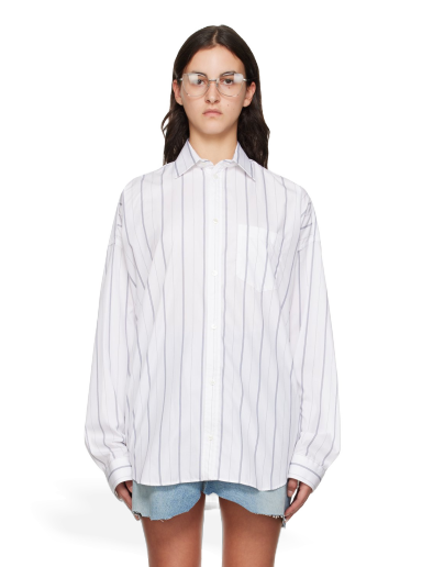 Ing Balenciaga Striped Shirt Fehér | 725395 TOM06