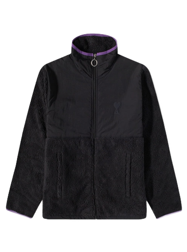 Dzsekik AMI Heart Sherpa Zip Fleece Jacket Fekete | HJK007-761-025