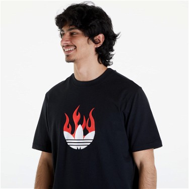 Póló adidas Originals Flames Logo Tee Black Fekete | IS0178, 4