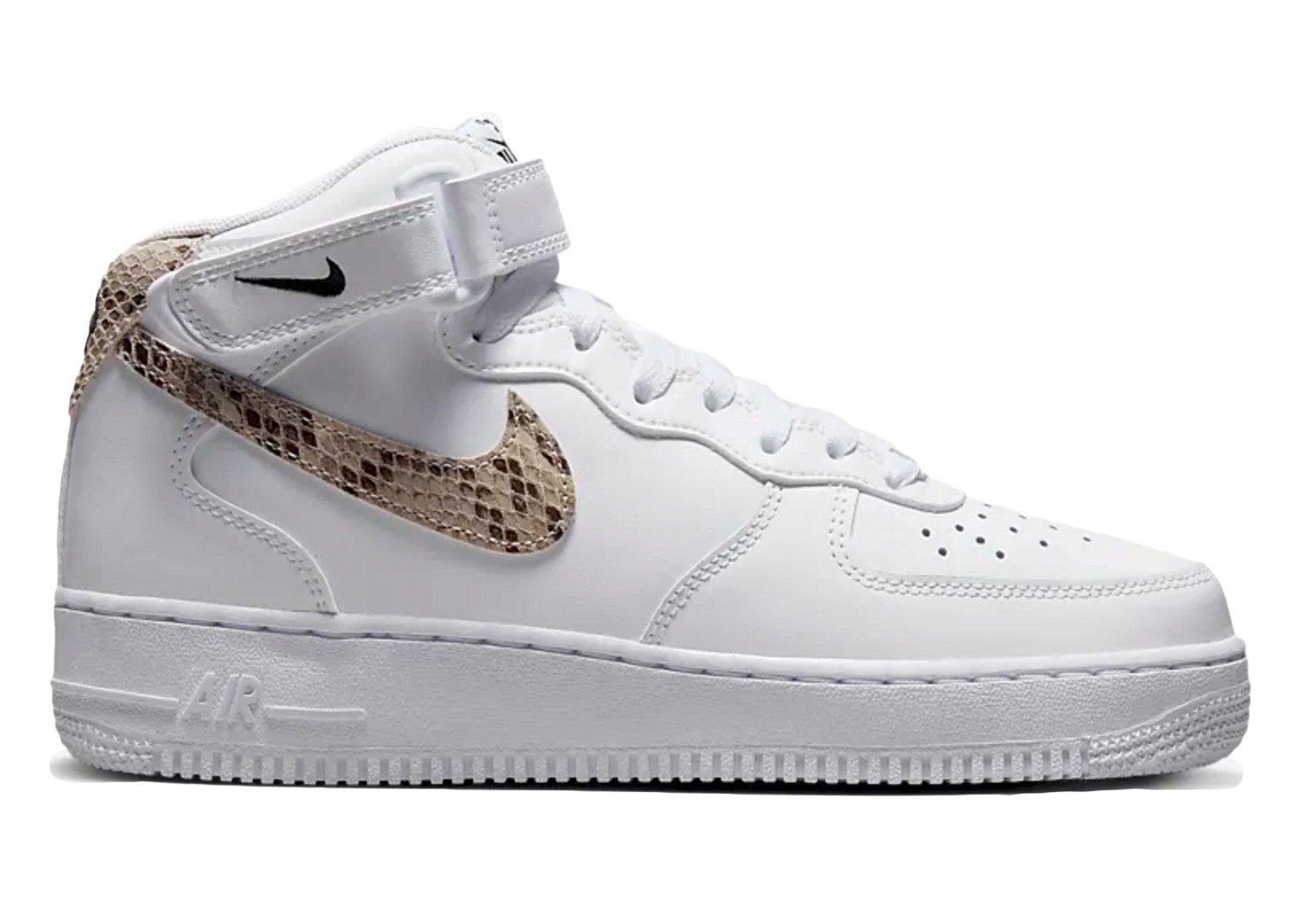 Sneakerek és cipők Nike Air Force 1 '07 Mid White Snake Swoosh W Fehér | DD9625-101, 0