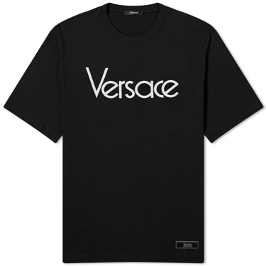 Póló Versace Men's Tribute Embroidered Tee Black Fekete | 1012545-1A09028-1B000, 0
