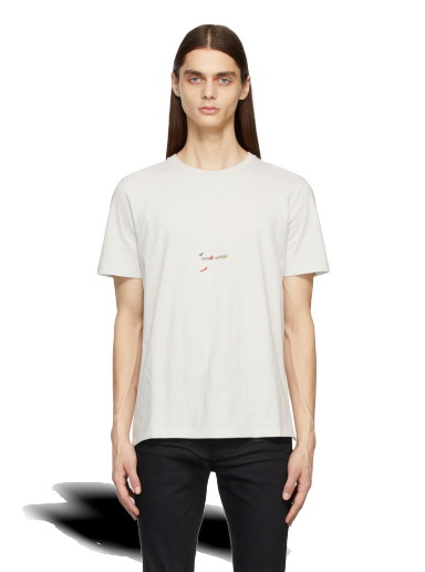 Póló Saint Laurent Round Collar Rive Gauche T-Shirt Fehér | 686186Y36QP