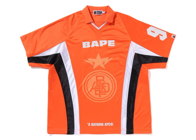 Sportmezek BAPE BAPE Multi Logo Relaxed Fit Soccer Jersey Orange 
Narancssárga | 1K80-109-308