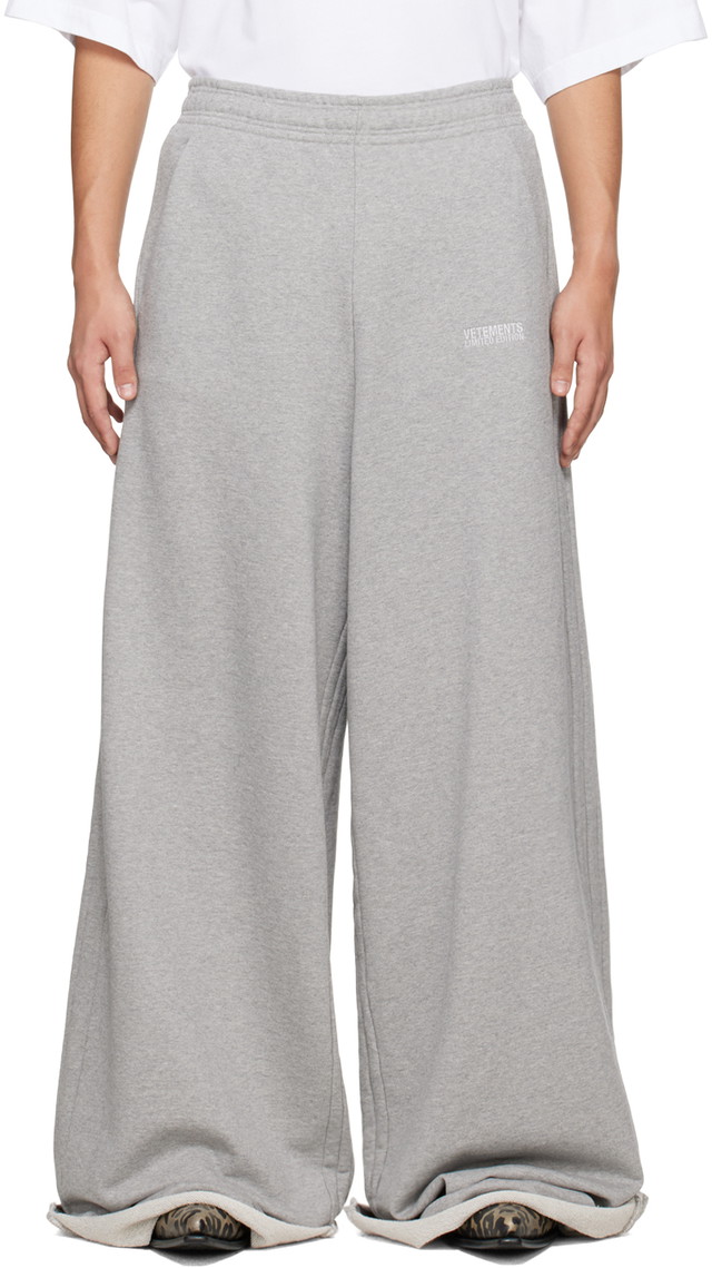 Sweatpants VETEMENTS Embroidered Sweatpants Szürke | UE64SP650G