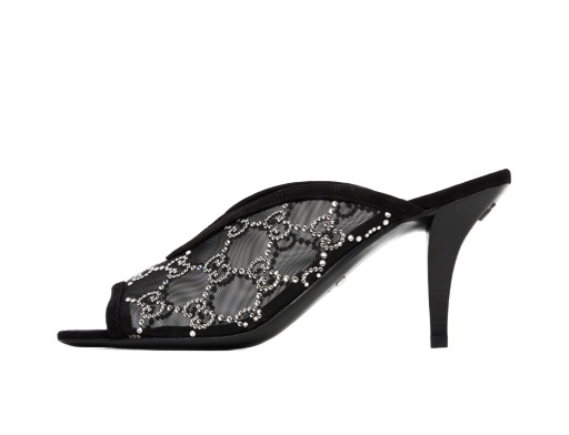 Sneakerek és cipők Gucci GG Demi Heeled Sandals "Black" Fekete | 695219 F13A0