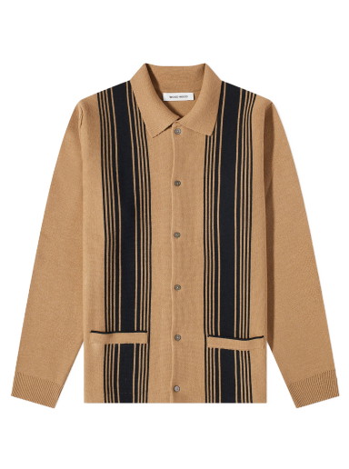 Pulóver WOOD WOOD Chester Stripe Cardigan Barna | 12315506-4649-2504