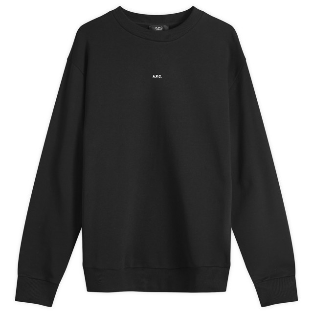 Sweatshirt A.P.C. Micro Logo Crew Sweat Fekete | COHBX-H27910-TZC