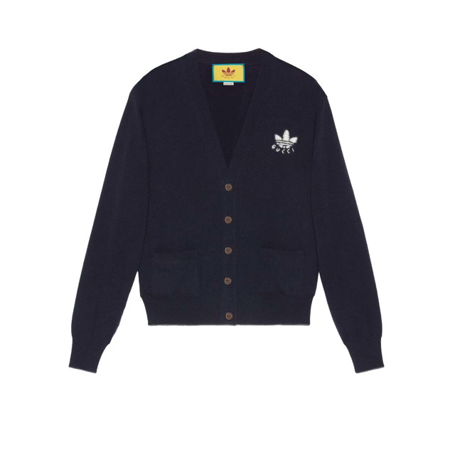 Pulóver Gucci adidas x Wool Cardigan Navy Sötétkék | ‎702135 XKCH9 4215