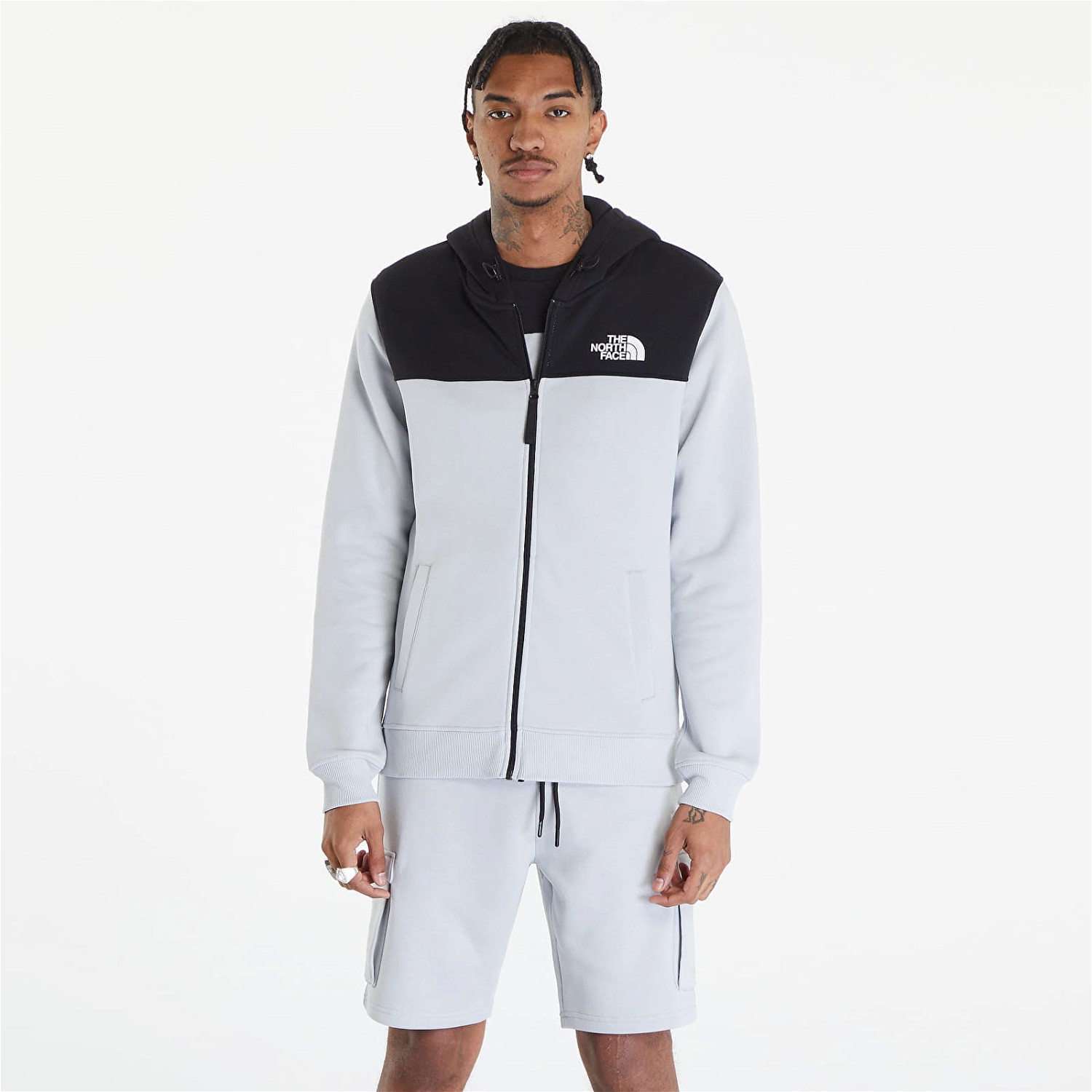 Sweatshirt The North Face Icons Full Zip Hoodie High Rise Grey Szürke | NF0A87DNA0M1, 0