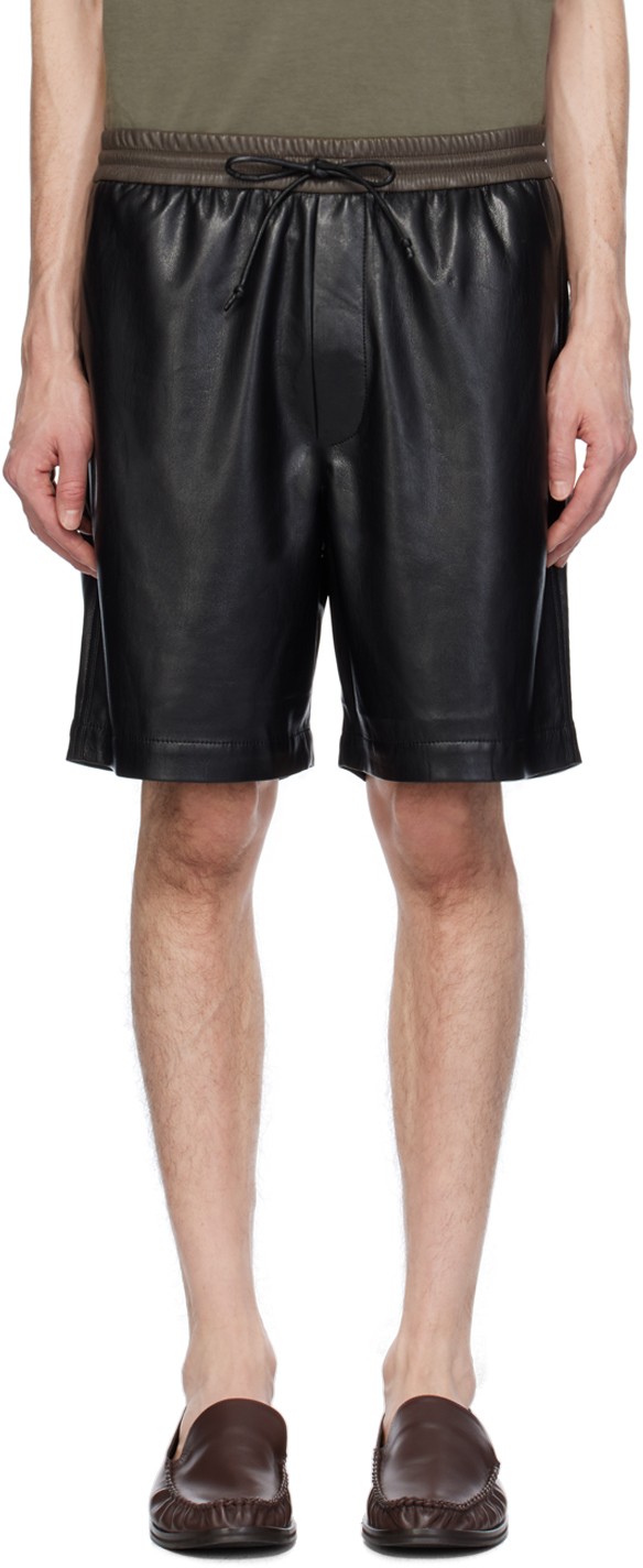 Rövidnadrág Nanushka Doxxi Vegan Leather Shorts Fekete | NM24RSST00478, 0