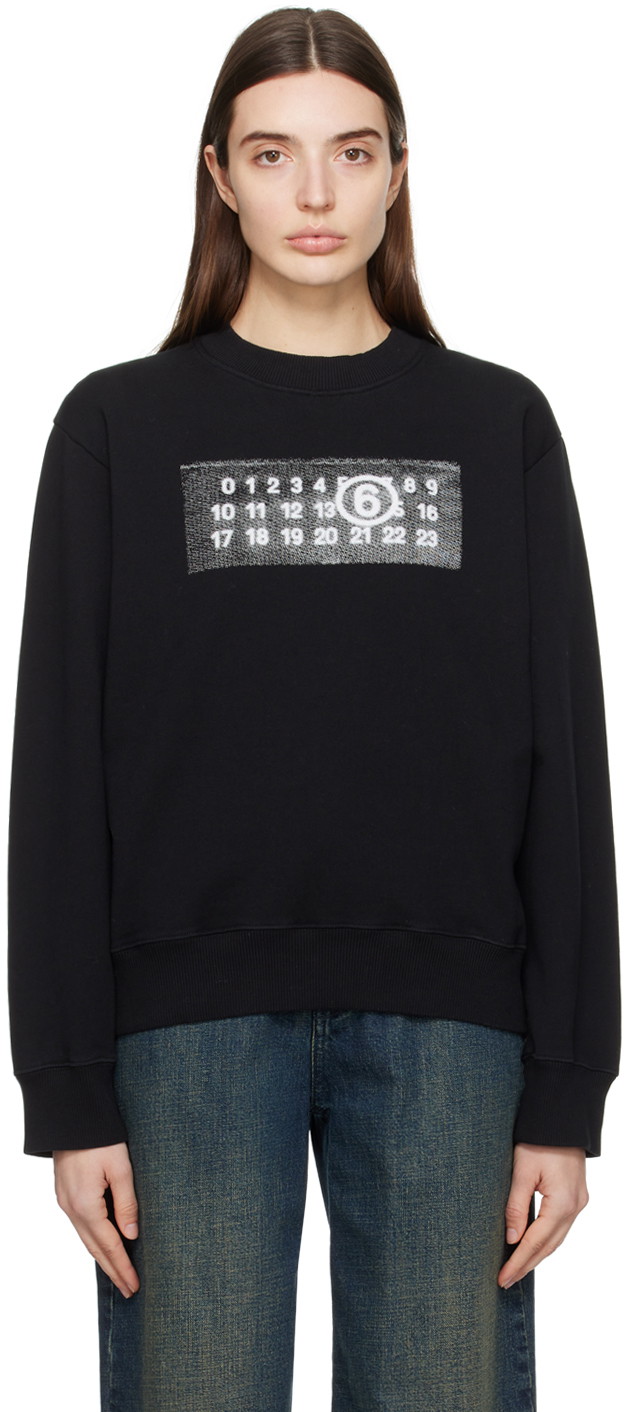 Sweatshirt Maison Margiela MM6 Print Sweatshirt Fekete | SH0GU0007 S25537