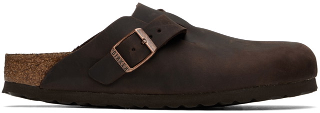 Sneakerek és cipők Birkenstock Brown Narrow Boston Soft Footbed Loafers Barna | 159713