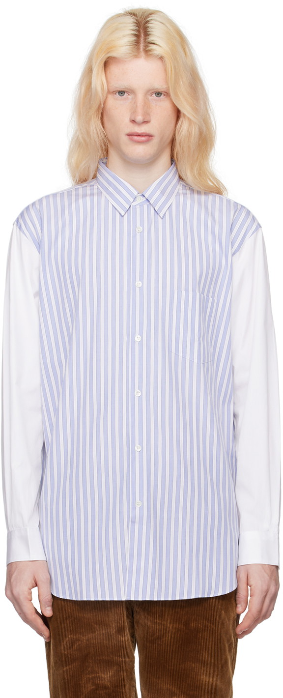 Ing Comme des Garçons Striped Shirt Fehér | FZ-B087-051