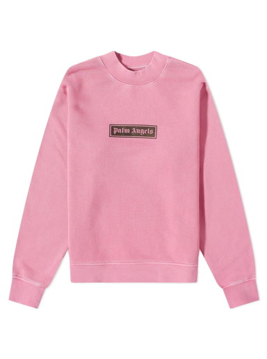 Sweatshirt Palm Angels Box Logo Crew Sweat Rózsaszín | PMBA062F22FLE0013210