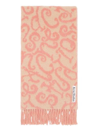 Sálak és kendők Acne Studios Monogram Jacquard Scarf Rózsaszín | CA0279-