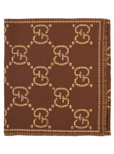 Sálak és kendők Gucci Large GG Scarf Brown/Beige Barna | 660025-4G386-2579