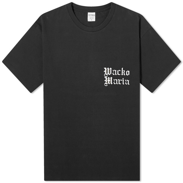 Póló WACKO MARIA Type 8 Crew Neck T-Shirt Fekete | 23FW-WMT-TEE08-BLK