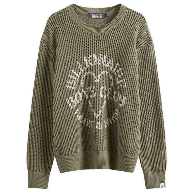 Pulóver BILLIONAIRE BOYS CLUB Heart & Mind Stencil Zöld | B24224-GR