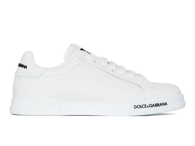 Sneakerek és cipők Dolce & Gabbana Portofino Classic White Black Fehér | CS1774AA335