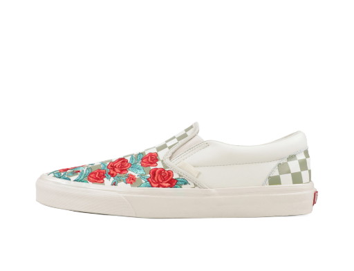 Sneakerek és cipők Vans Slip-On Rose Embroidery Fehér | VN0A38F8QF9