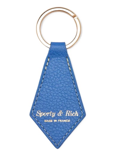 Kulcstartók Sporty & Rich Grained Leather Key Chain Kék | AC744OC