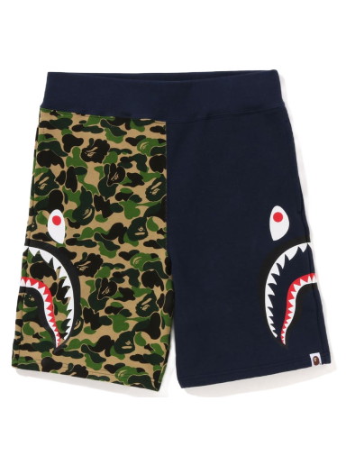 Rövidnadrág BAPE ABC Camo Side Shark Sweat Shorts Zöld | 1J30-153-016