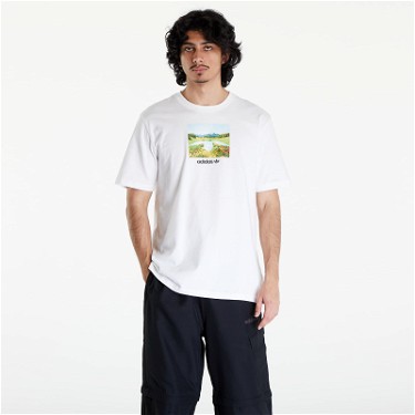 Póló adidas Originals Men's T-Shirt adidas Graphic Tee White Bézs | JF2858, 0