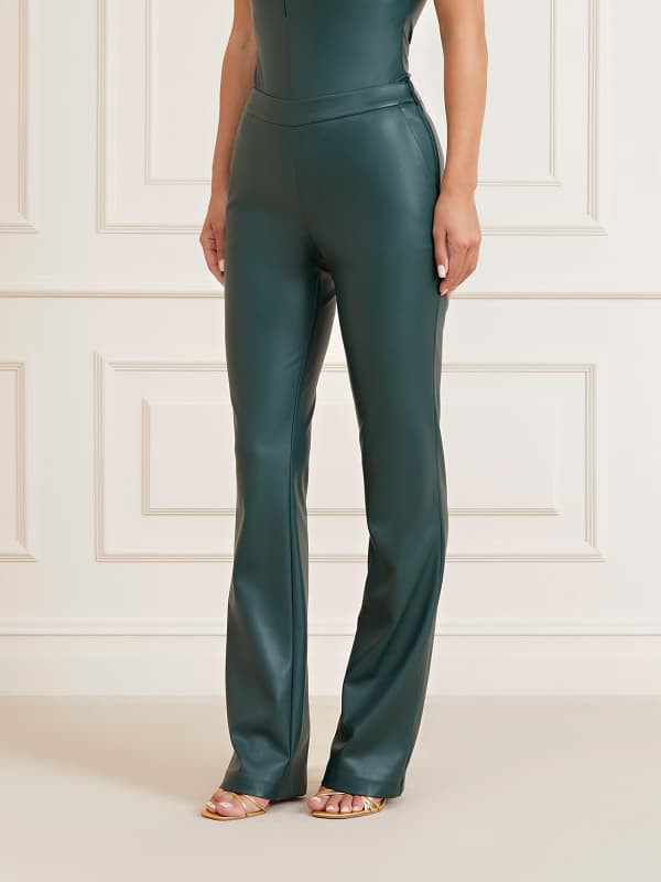 Nadrág GUESS Marciano Mid Rise Straight Pants Zöld | 3BGB189645Z