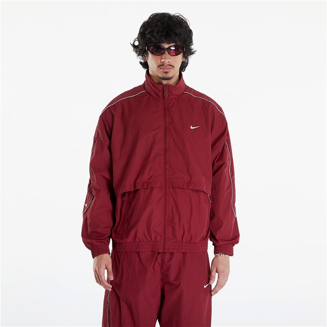 Dzsekik Nike Sportswear Solo Swoosh Men's Woven Track Jacket Team Red/ White 
Piros | FB8622-677
