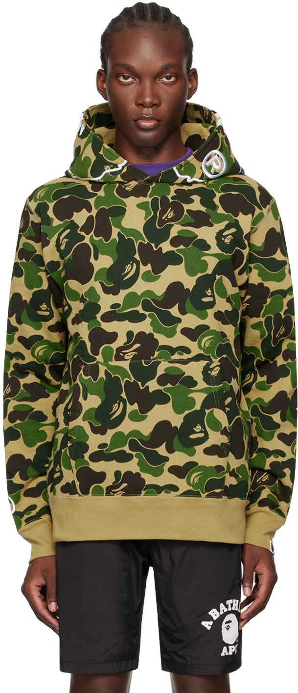 Sweatshirt BAPE BAPE Green ABC Camo 2nd Hoodie Zöld | 001PPK301003M