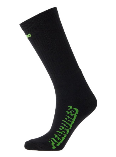 Zoknik és harisnyanadrágok Pleasures Knock Out Socks Fekete | P23W070 BLACK