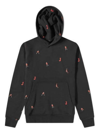 Sweatshirt Jordan Allover Jumpman Popover Hoody Fekete | DC9707-010