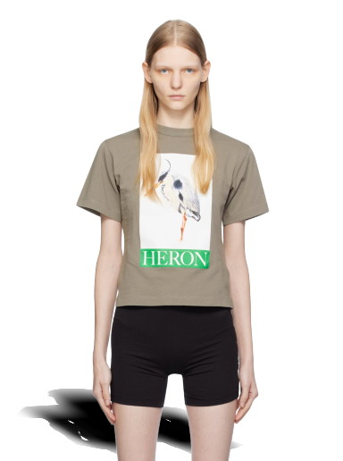 Póló HERON PRESTON Graphic T-Shirt Szürke | HWAA032F23JER0040955