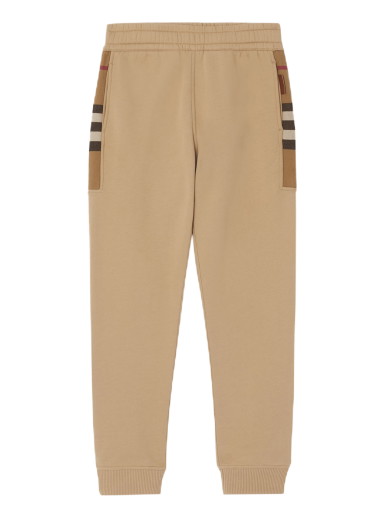 Sweatpants Burberry Check Side Panel Sweatpants Bézs | 8045014