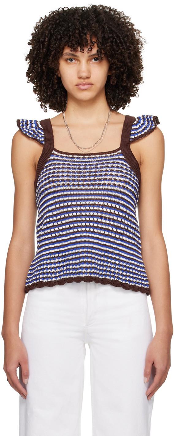 Trikók A.P.C. Crocheted Tank Top Kék | COGDJ-F23305