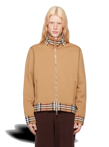 Dzsekik Burberry Check Trim Track Jacket Bézs | 8071862